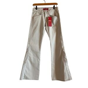 Levis Low Slouch Stretch Flare Jeans Junior Medium Beige Bootcut NWT